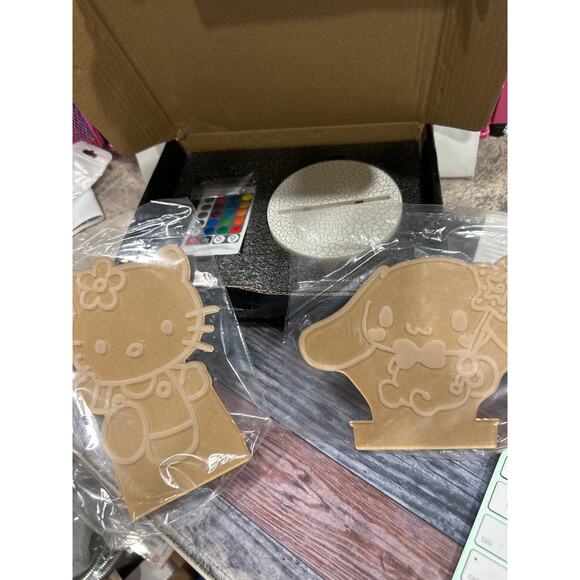 3D Illusion Cat Night Light for Kids, 2 Patterns and 16 Colors, Remote Control - Picture 6 of 6